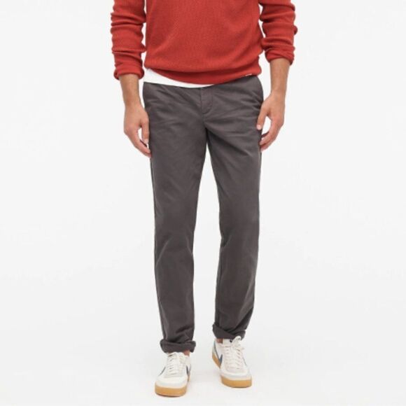 J. Crew Gray Straight-Fit Pant in Broken-in Chino - Picture 1 of 6